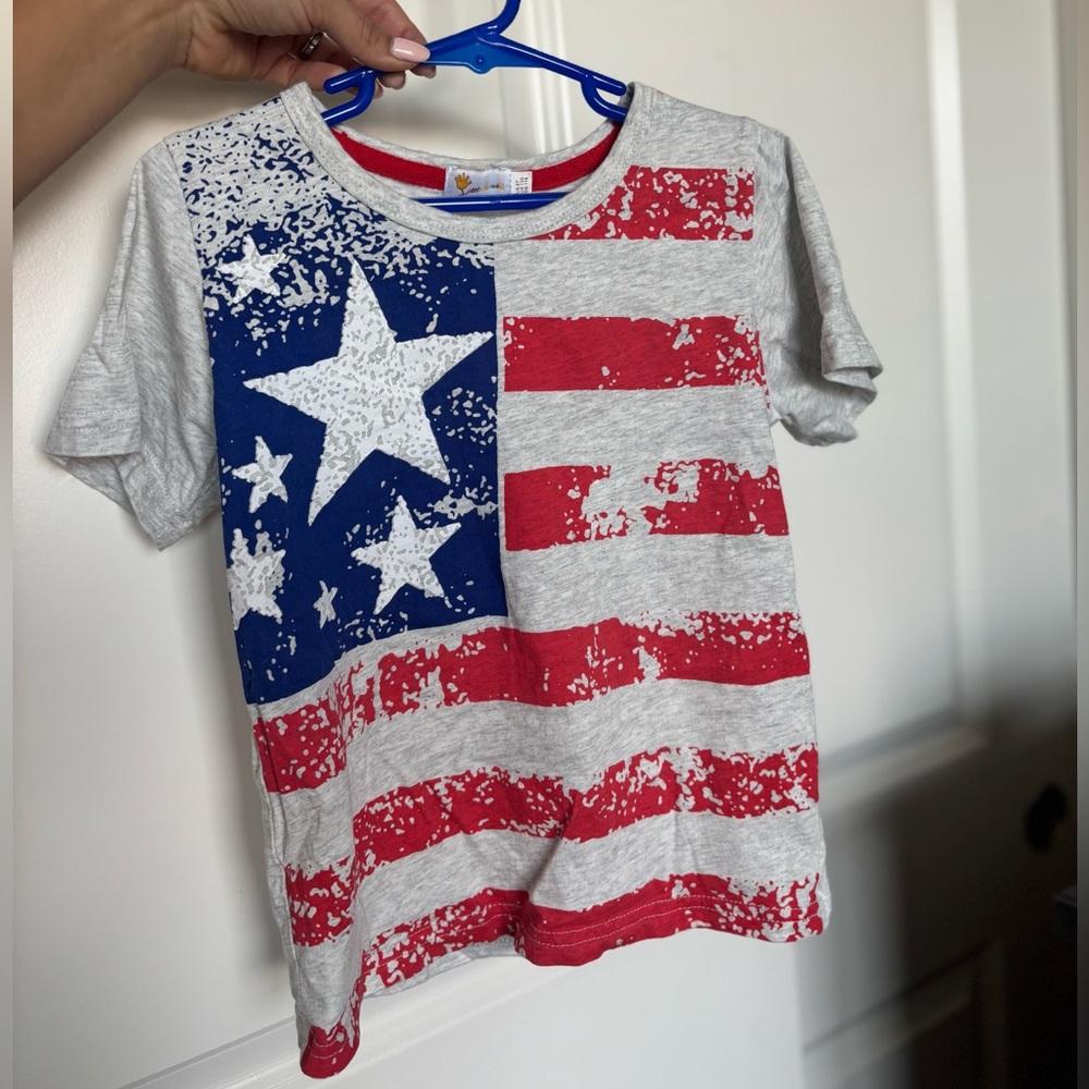Patriotic Kids T-Shirt - Red, White, and Blue